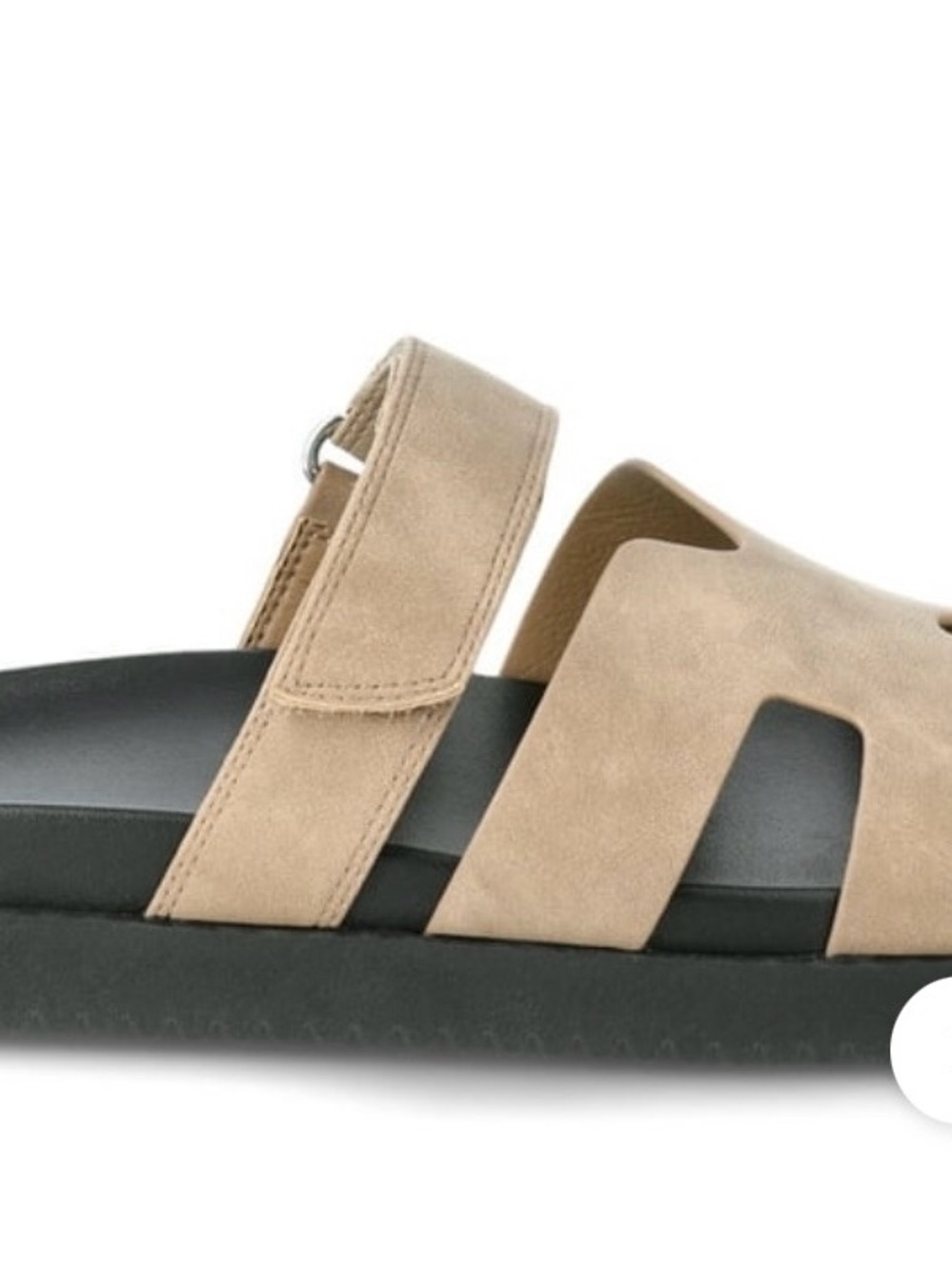 Madden NYC Taupe Slide Sandals Size 9 1/2 - Picture 2 of 9